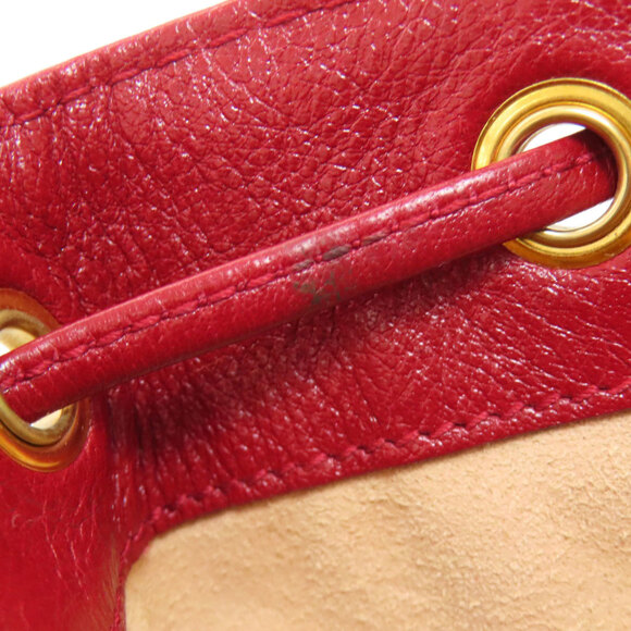 GUCCI Authentic Red Leather GG Marmont Shoulder Bag - Picture 8 of 16